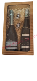 Dárkové balení šumivé víno Brut a bílé víno Šipon